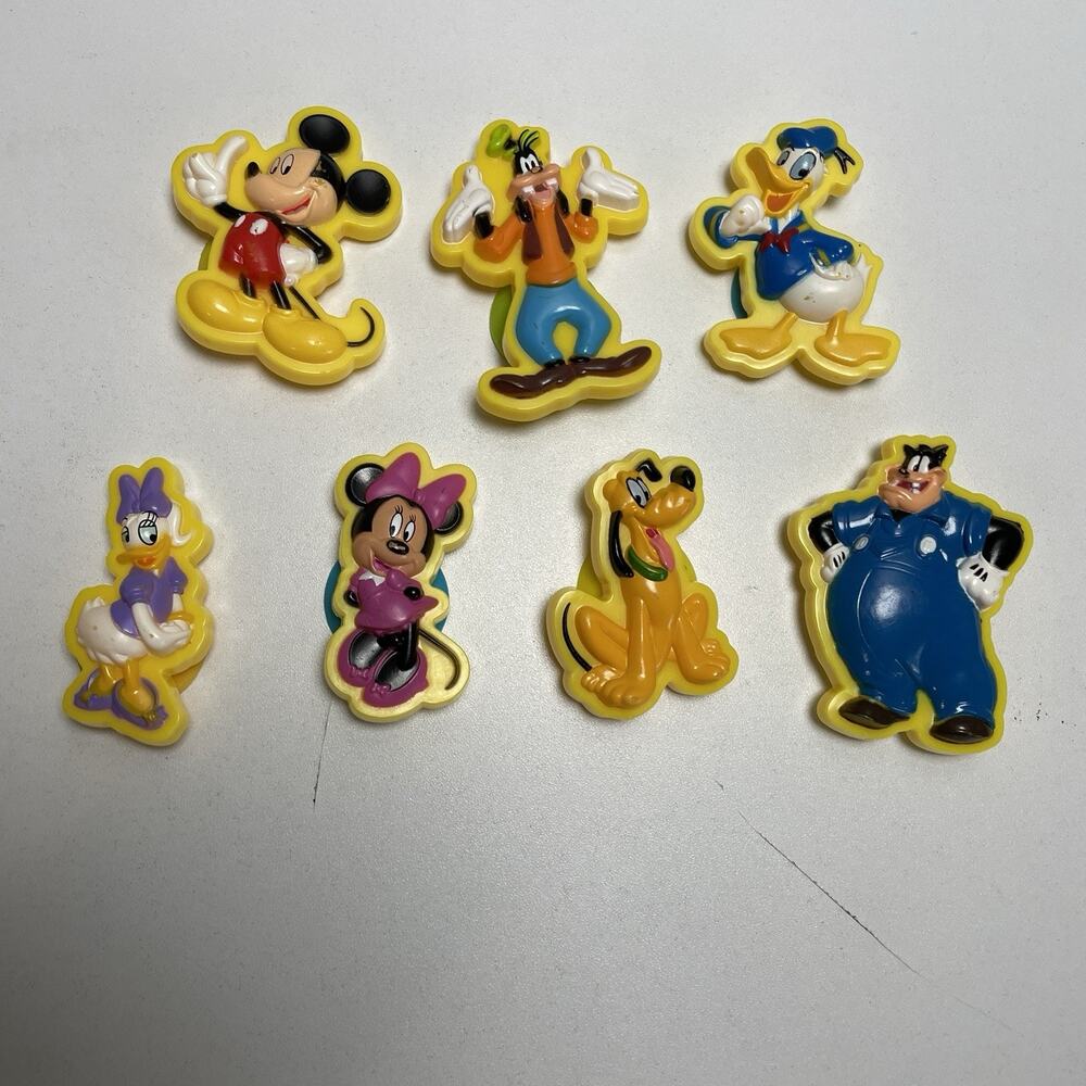 Lot of 7 Vintage Walt Disney Suction Cup Figures HARD TO FIND Mickey Others RARE